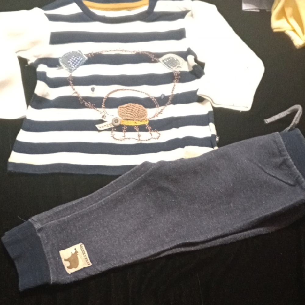 Striped Navy and White Kids Matching Set